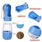 Tragbare Hundewasserflasche Mit Lebensmittelbehälter, Reise-2-In-1-Wasserspender Für Haustiere Für Kleine Und Große Hunde, Katzen-Labrador-Trinknäpfe