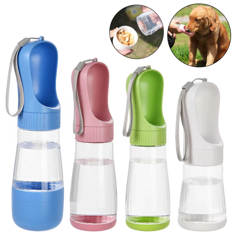 Tragbare Hundewasserflasche Mit Lebensmittelbehälter, Reise-2-In-1-Wasserspender Für Haustiere Für Kleine Und Große Hunde, Katzen-Labrador-Trinknäpfe
