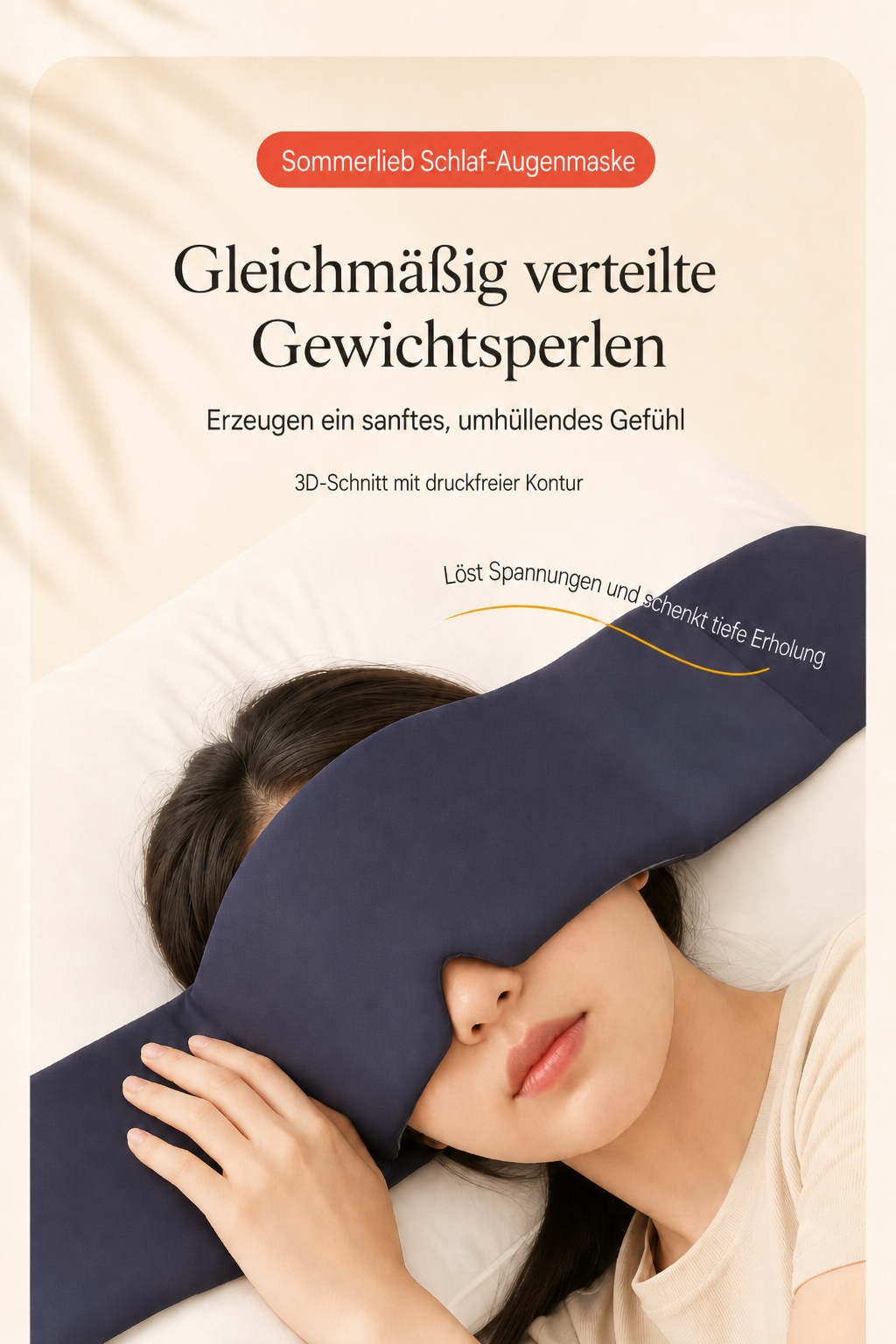 SOMMERLIEB Kühlende Schlafmaske – lichtdicht, sanfter Sitz