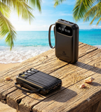 Premium Powerbank Schwarz – Lädt 5 Geräte gleichzeitig