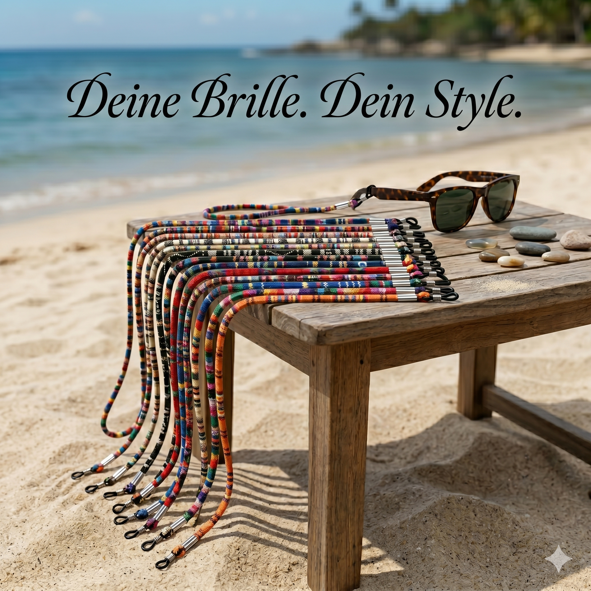 SOMMERLIEB Boho Brillenband 3er-Set – Ethno-Style aus Baumwolle