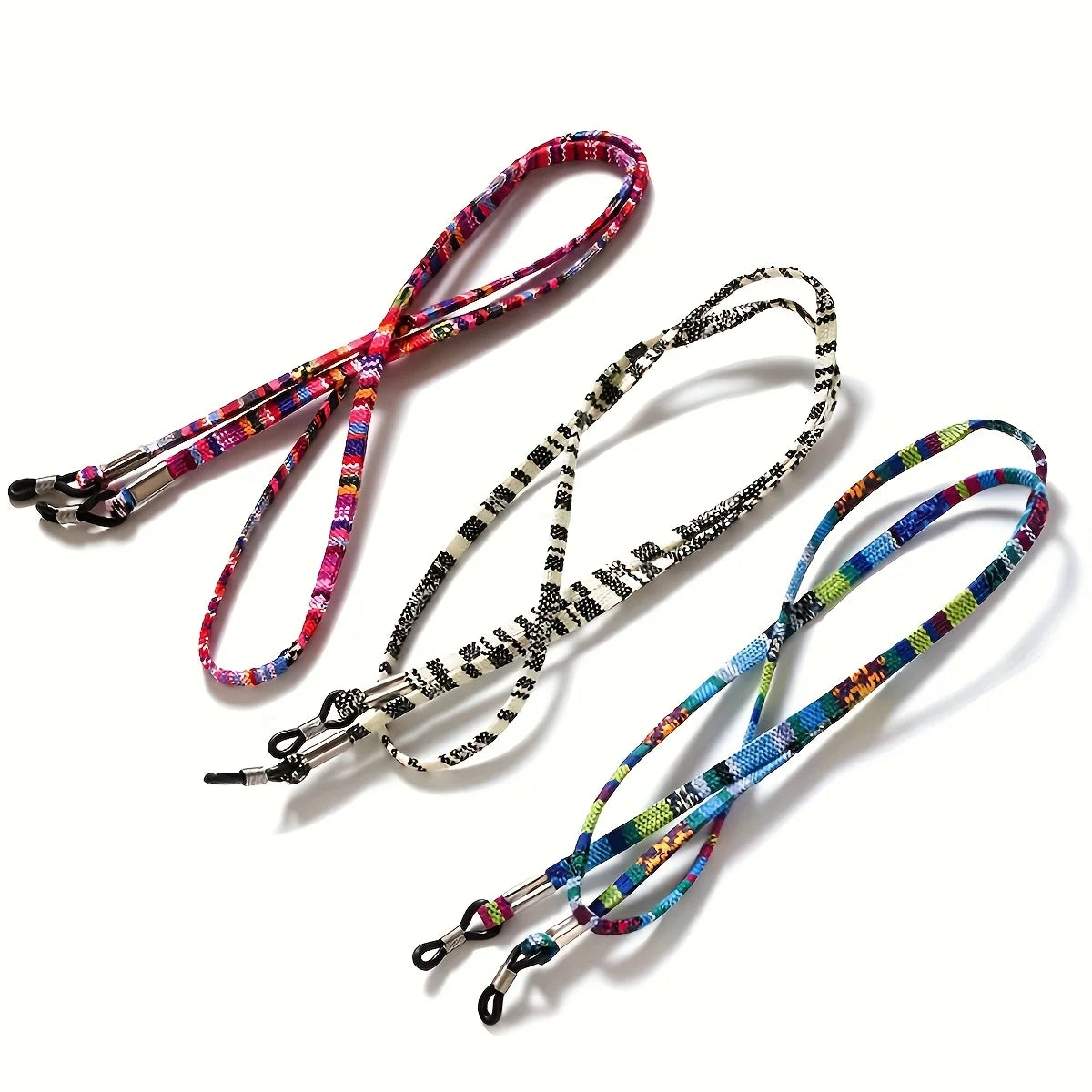 SOMMERLIEB Boho Brillenband 3er-Set – Ethno-Style aus Baumwolle