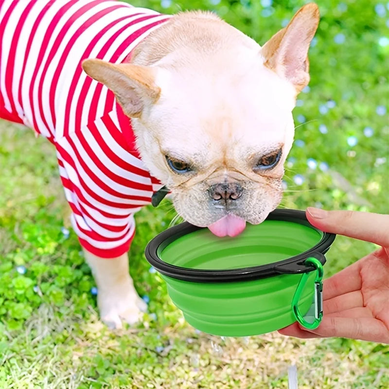 SOMMERLIEB Faltbarer Hunde-Wassernapf mit Karabiner