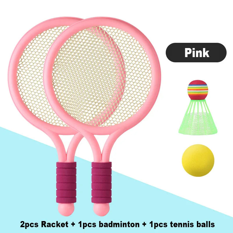 SOMMERLIEB Kinder-Schläger-Set – Tennis & Badminton 4-teilig