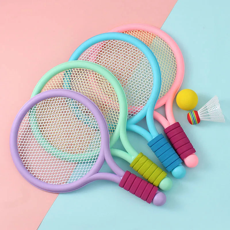 SOMMERLIEB Kinder-Schläger-Set – Tennis & Badminton 4-teilig