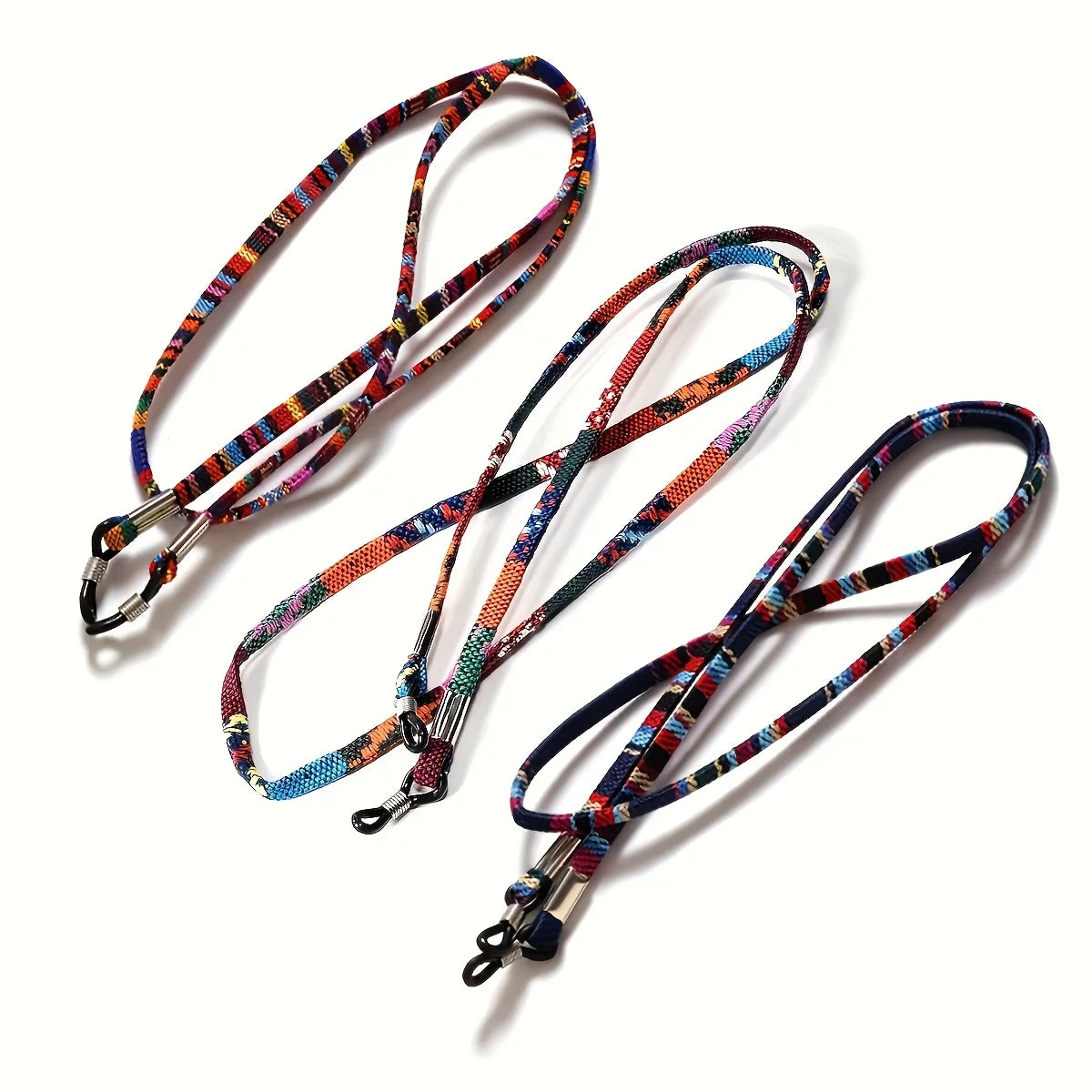 SOMMERLIEB Boho Brillenband 3er-Set – Ethno-Style aus Baumwolle