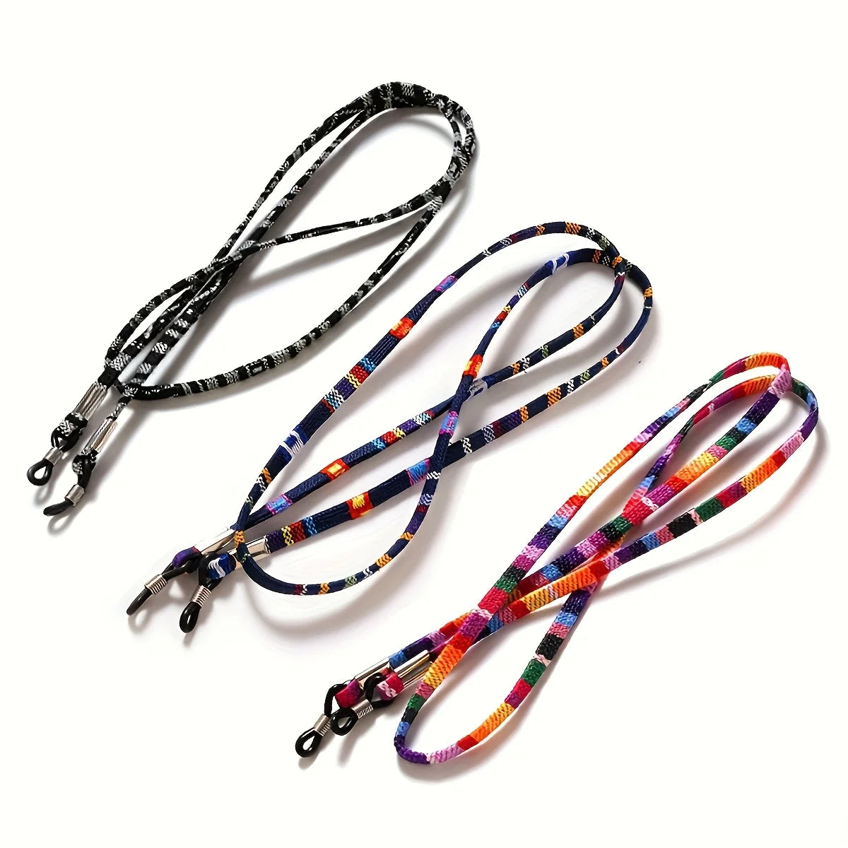 SOMMERLIEB Boho Brillenband 3er-Set – Ethno-Style aus Baumwolle