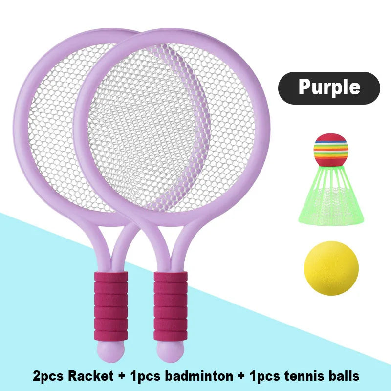 SOMMERLIEB Kinder-Schläger-Set – Tennis & Badminton 4-teilig