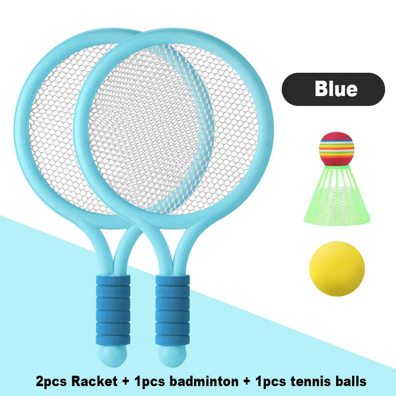 SOMMERLIEB Kinder-Schläger-Set – Tennis & Badminton 4-teilig